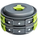 MalloMe Camping Kochgeschirr Mess Kit Gear – Camp Zubehör Ausrüstung Töpfe...