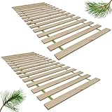 INNOVAHOME Lattenrost 160x200cm - Zweiteilig (2x80cm) - Tragkraft bis 280kg - 15...