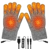 Aytop USB Beheizte Handschuhe Damen und Herren, Voll Finger Handwärmer...