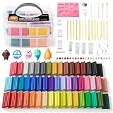 Shuttle Art Polymer Clay Set, 50 Farben Knete Set, Modelliermasse ofenhärtend,...