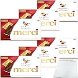 Merci Tafelschokolade Edel Marzipan 6er Pack (6x112g Packung) + usy Block