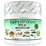 Kombination aus Superfoods - 420 g Pulver (Shake) mit Gerstengras, Guarana,...