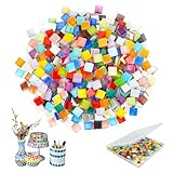 Mosaiksteine zum Basteln 600g, Kristall Mosaik Fliesen mit Aufbewahrungsbox,...