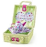 WOODY_ Picknickkorb mit Tee-Set