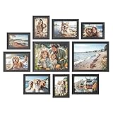 SONGMICS Bilderrahmen 10er Set, 16 Passepartouts, zwei 20 x 25 cm, vier 13 x 18...