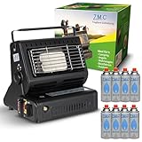 Z.M.C 2-in-1 Tragbare Keramik Gasheizung und Gaskocher 1,3 kW, mit LPG Anschluss...
