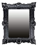 Lnxp WANDSPIEGEL 56X46 cm BAROCKSPIEGEL Spiegel IN SCHWARZ Renaissance OPULENTER...