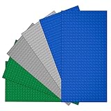 6 Platten-Set Bausteine Grundplatten, Classic Grundplatte 12,9 * 25,6 cm mit 16...