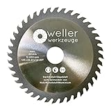 WELLERWERKZEUGE | Hartmetall Allesschneideblatt Sägeblatt 125mm 40 Zähne TCT...