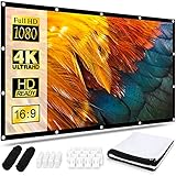 Osoeri Leinwand Beamer 120 Zoll, 16:9 HD Faltbarer Beamer Leinwand, Anti-Falten...