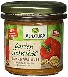 Alnatura Bio Aufstrich Gartengemüse Paprika Walnuss, vegan, 135 g