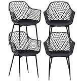 buybyroom Gartenstühle 4er Set,Outdoor Sessel Skandinavisch,Balkonmöbel...