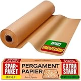 Ungewachstes Backpapier Rolle – 38cm x 64m Butterbrotpapier mit...