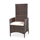 Melko Relaxsessel Polyrattan Garten, ca. 62 x 57 x 111 cm, verstellbar,...