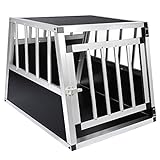 EUGAD Hundetransportbox Aluminium, Hundebox Auto Hundebox für Zuhause,...