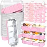 KAHEIGN 50Pcs Kuchen Kastenform Alufolie Backformen, 200ml Alufolie...