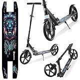 HyperMotion Doppelrad-Scooter für Jugend und Erwachsene, mit Stoßdämpfer, bis...