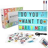 Light Box mit Farbwechsel, 400 Buchstaben, Emojis, 2 Stifte, USB - BONNYCO | Ä...