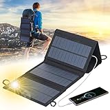 Solarpanel Faltbar, TGKYK 10W Solar Ladegerät Handy mit USB Anschluss, Wireless...