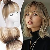 EMMOR Clip in Bangs, 100% Menschliches Haar Bangs mit 3-rutschfesten Clips,...