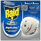 Raid Night & Day Elektrischer Diffusor Fliegen, Mücken und Tigermücken, 1...