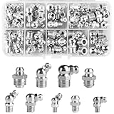 70 STK Schmiernippel Sortiment, Schmiernippel Set M6 M8 M10 für Fettpresse,...