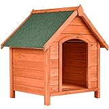 tectake Hundehütte outdoor, große Hütte für Hund, winterfest, Hundehöhle...