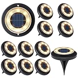 Flacchi Solar Bodenleuchten Aussen - Solarleuchten für Garten Außen mit 8...