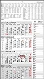 4-Monatskalender Kombi 2023 - Büro-Kalender 33x58,8 cm (geöffnet) - mit...