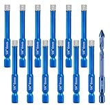 Pilikoll 12 Stück 6cm Sechskant-Schaft Fliesenbohrer Sett Fliesenbohrer...