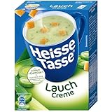 Heisse Tasse Lauch-Creme Suppe mit Knusper-Croûtons 12er Pack (12 x 450 ml), In...