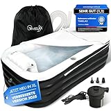 TIMELAX® Badewanne Aufblasbar XL [Ergonomische Rückenlehne] 0,5mm starkes PVC...