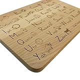 Das Frühstücksbrett aus Buche Holz zum Lernen - Geschenkidee zum Schulanfang...