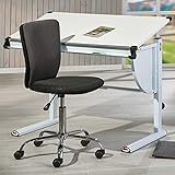 Höhenverstellbarer Schreibtisch mit kippbarer Ablage, weiß, 110x60x63-93 cm