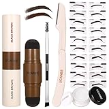 UCANBE 25PCS Augenbrauen Stempel Schablone Kit mit Dual-Color Augenbrauen...
