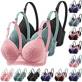 3er Pack Klassische Spitzen BHS Damen mit Bügel Sport Push Up BH mit...