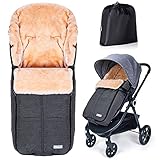 Orzbow Fußsack Buggy, Künstliches Lammfell Fußsack Kinderwagen Baby Winter...