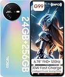 OSCAL Tiger 12 Gaming Smartphone 120Hz, Helio G99 Smartphone 256GB+24GB/1TB TF,...