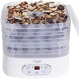 ADLER AD 6658 Lebensmittel Dehydrator, 550W, Dörrautomat, Dörrgerät, weiß