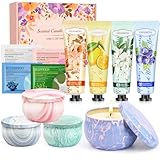 Handcreme &Duftkerzen Geschenkset für Frauen丨Geschenke Geburtstage,...