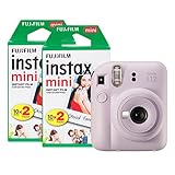 Fujifilm Instax Mini 12 Sofortbildkamera mit 40 Aufnahmen, Lilac Purple