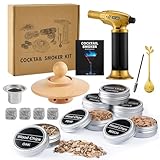 Jettory Cocktail Smoker Set – Whiskey Räucher-Set mit 6 Holzsorten &...