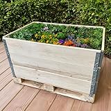 Hochbeet aus Palettenrahmen 3-teilig Palettenrahmen Hochbeet Gartenbeet...