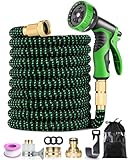 Flexibler Gartenschlauch 15m, Dehnbarer Gartenschläuche mit 10-Funktionsdüse...