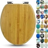 SANFINO® Bambus WC Sitz mit Absenkautomatik, edle Holz-Optik und hochwertige...