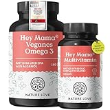 NATURE LOVE® Hey Mama Schwangerschaftsvitamine - Folsäure, Omega 3, Vitamine,...