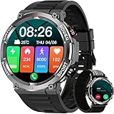 IOWODO Smartwatch Herren mit Telefonfunktion,1,39'' Fitnessuhr mit Herzfrequenz...