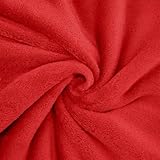 Wellness Fleece Stoff, kuschelig weicher Fleecestoff zum Nähen, rot (Länge am...