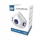 Oxyline X 110 V FFP1 RD Maske Mit Ventil 10er Staubmaske Atemschutzmaske...