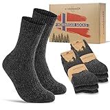 Norweger Socken Herren Wintersocken warme Wollsocken 6 Paar 20100 (Anthrazit...